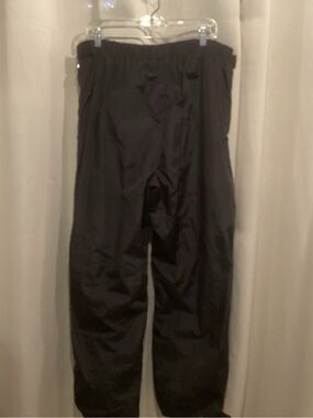 Men's Black Elastic-Waist & Zipper Side Ski Pants